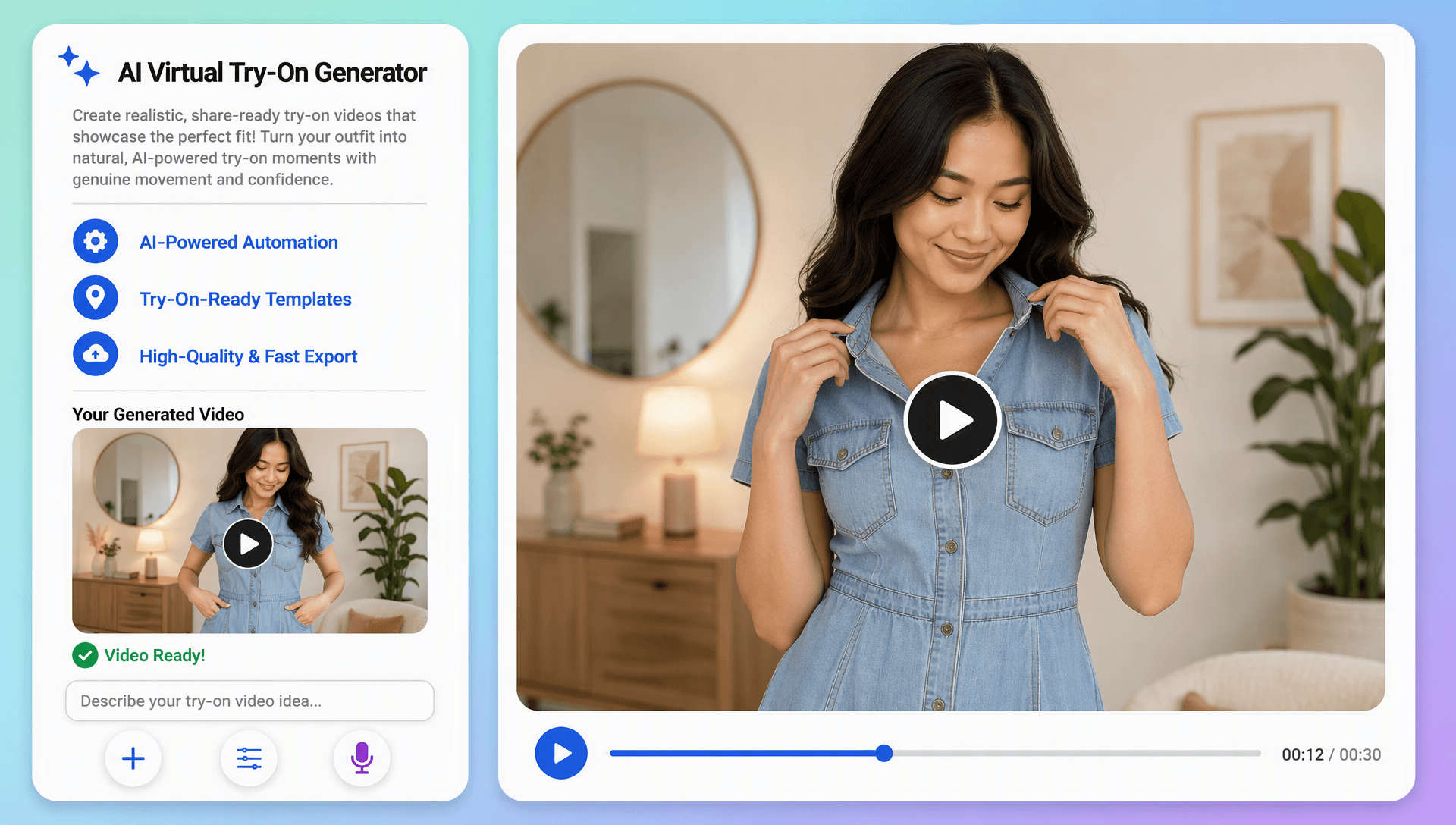 AI Virtual Try-On Generator Online, Create Realistic Try-On Videos AI Virtual Try-On Generator Online, Create Realistic Try-On Videos
